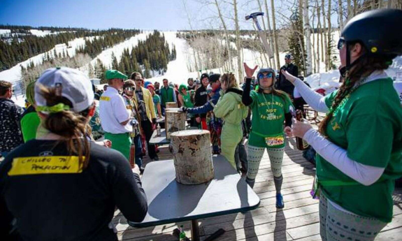 Ullrhof at the Ullrhof Restaurant in Snowmass. Beer drinking and pub-style games.